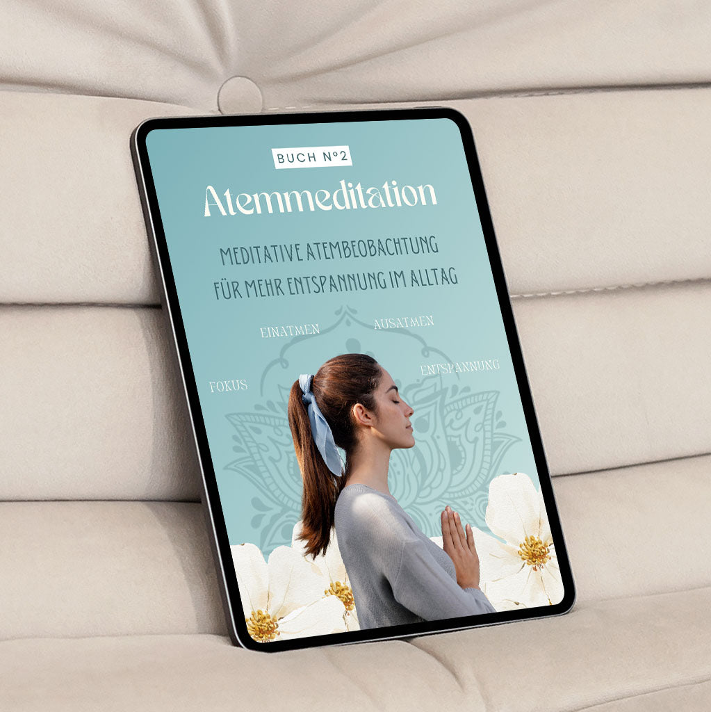 Yoga Atemmeditation Ebook auf Tablet