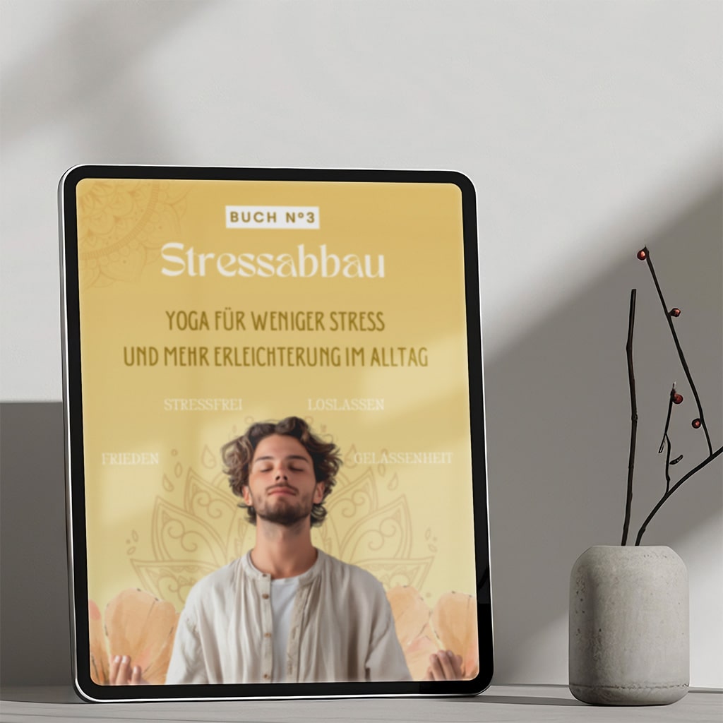 Yoga Stressabbau Ebook auf Tablet